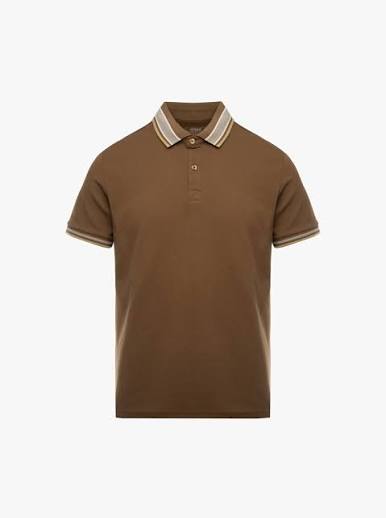 Áo Polo Cool-X In Logo Bông Tuyết Form Regular PO185 Nâu